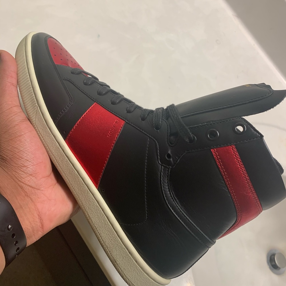 Red and Black High Saint Laurent